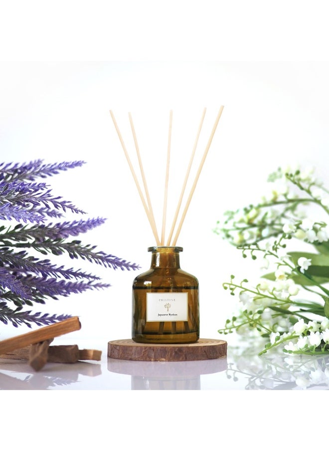 Pristine Japanese Ryokan/Inspired By Shangri La Hotel Reed Diffuser For Home Fresh Lavender Moroccan Amber Reed Diffuser Set Oil Diffuser And Reed Diffuser Sticks Home And Office Decor Fragrance Gi Feet  - Image 1