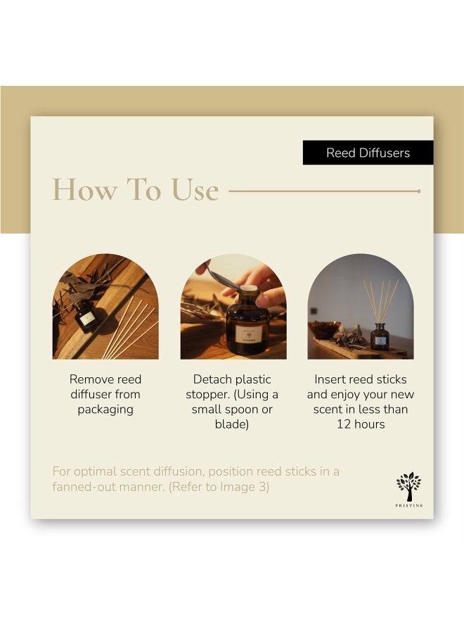 Pristine - Japanese Ryokan/Inspired By Shangri La Hotel Reed Diffuser For Home Fresh Lavender Moroccan Amber Reed Diffuser Set Oil Diffuser And Reed Diffuser Sticks Home And Office Decor Fragrance Gi Feet - Image 1