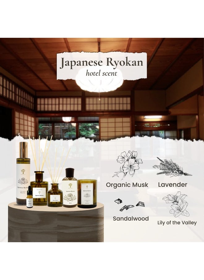 Pristine Japanese Ryokan/Inspired By Shangri La Hotel Reed Diffuser For Home Fresh Lavender Moroccan Amber Reed Diffuser Set Oil Diffuser And Reed Diffuser Sticks Home And Office Decor Fragrance Gi Feet  - Image 3