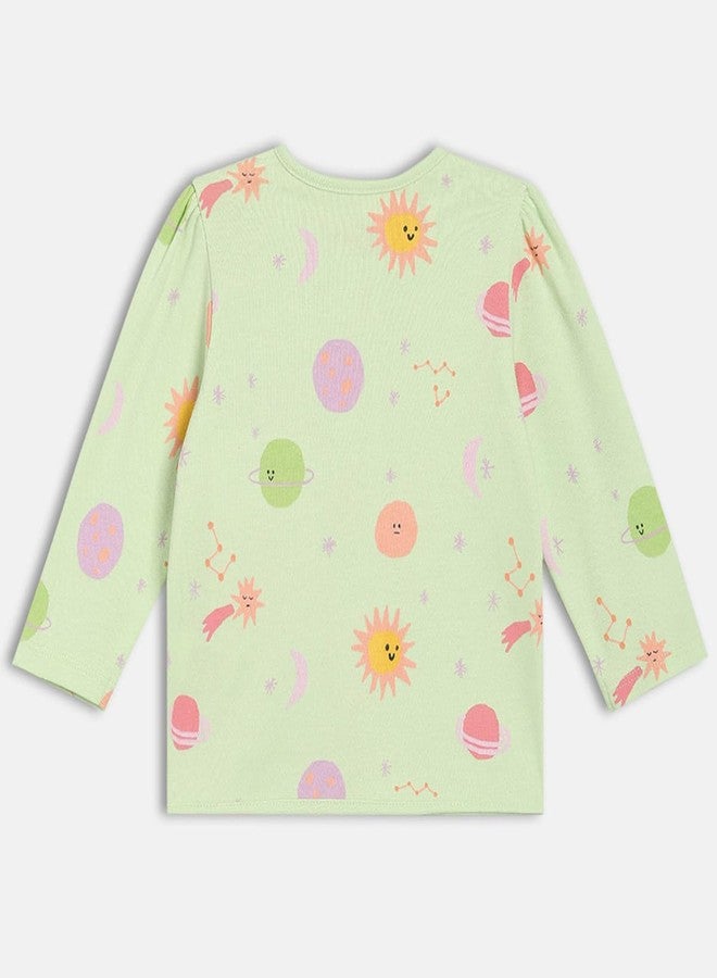 miniklub Baby Girls Front Open Full Sleeves Knitted Cotton Front Open Vest, Pack of 2, Green/Peach (9-12M) - Image 5