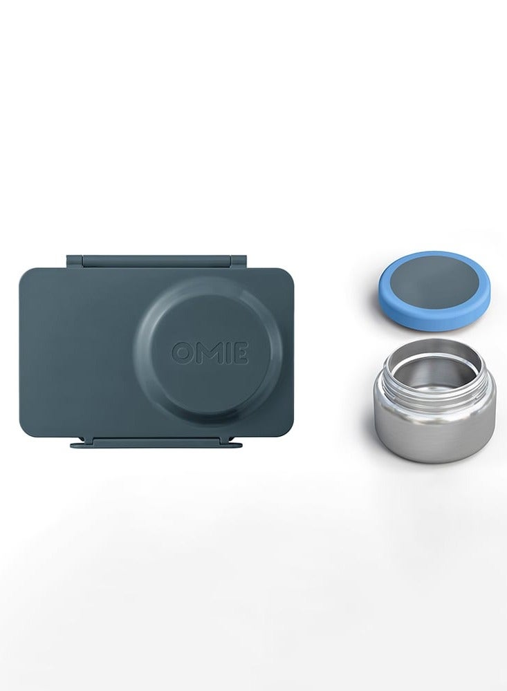 Omielife OmieBox Up Bento Box with Insulated Thermos & Ice Pack, Graphite - Image 3
