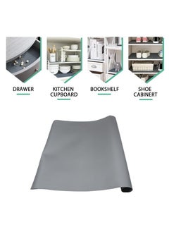 Yanmai Yanmai Multipurpose 45cm x 5m Super Strong EVA Anti-Slip Kitchen Mats for Shelf | Shelf Liners for Kitchen Shelves, Cabinet Drawer Shelf Liner for Fridge Table | (45cm X 5 Meters Roll, Metallic Grey)  - Image 4