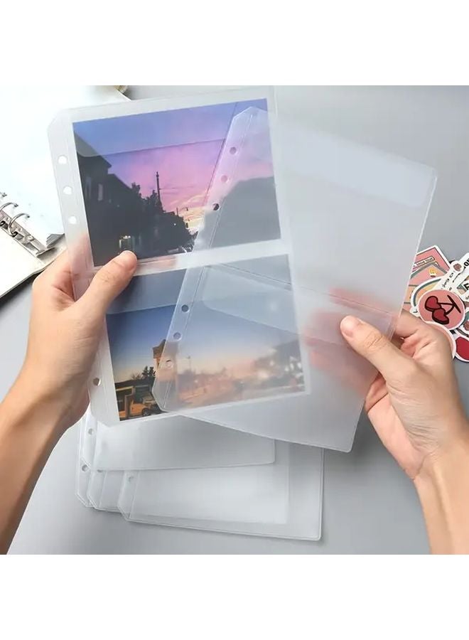 12 Pcs A5 Binder Pockets Waterproof PVC 6 Hole Insert Sleeves Cash Envelope Filing Bags - Image 5