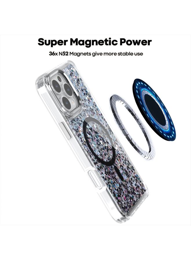 Zaboon Case For iPhone 13 Pro Max Epoxy Glitter MagSafe Magnetic TPU Phone Case - Image 4
