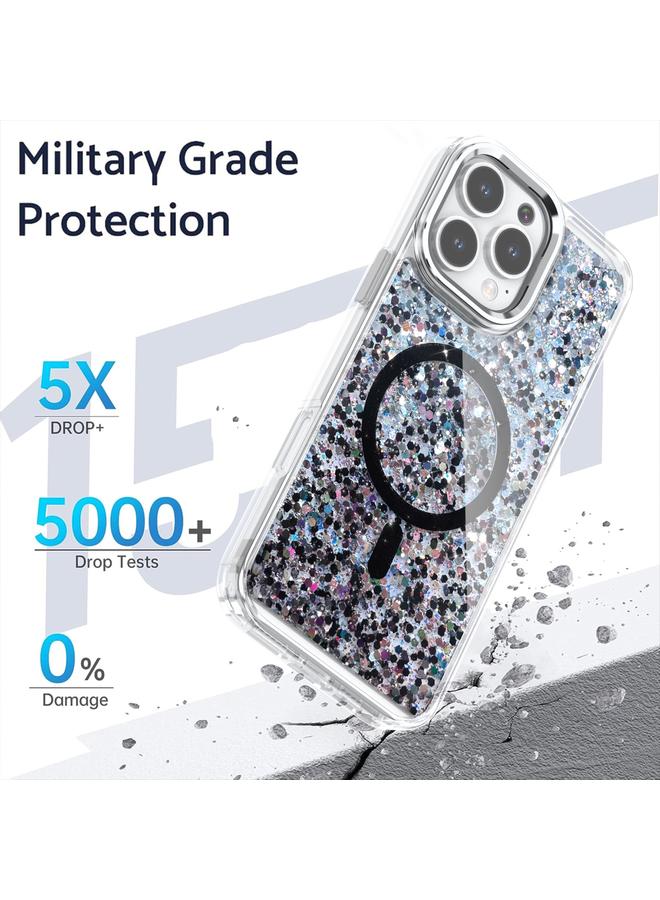 Zaboon Case For iPhone 13 Pro Max Epoxy Glitter MagSafe Magnetic TPU Phone Case - Image 3