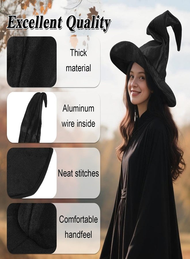 Leuceiy Halloween Evil Witch Hat,Party Makeup Atmosphere Dress Up Costumes Adult Accessories wizard hat - Image 3