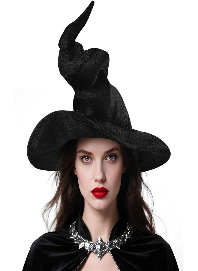 Leuceiy Halloween Evil Witch Hat,Party Makeup Atmosphere Dress Up Costumes Adult Accessories wizard hat - Image 1