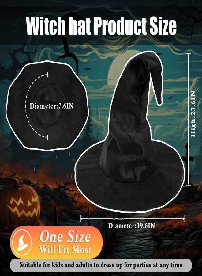 Leuceiy Halloween Evil Witch Hat,Party Makeup Atmosphere Dress Up Costumes Adult Accessories wizard hat - Image 2
