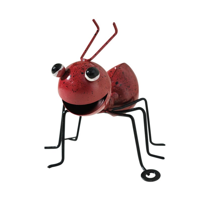 Creative Iron Ant Wall Sculpture（Small eyes R）Rustic Pastoral Animal Decor for Indoor/Outdoor Spaces, Hand-Painted 3D Metal Ant Art, Perfect for Garden, Yard, and Home Decoration - Image 1
