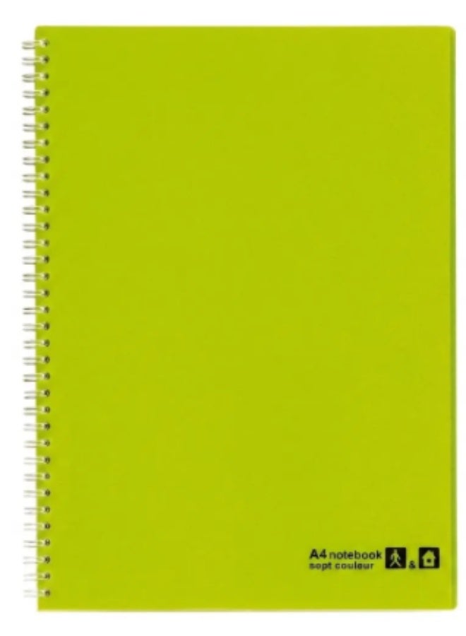 SeptColNotebk A4 80sht Green