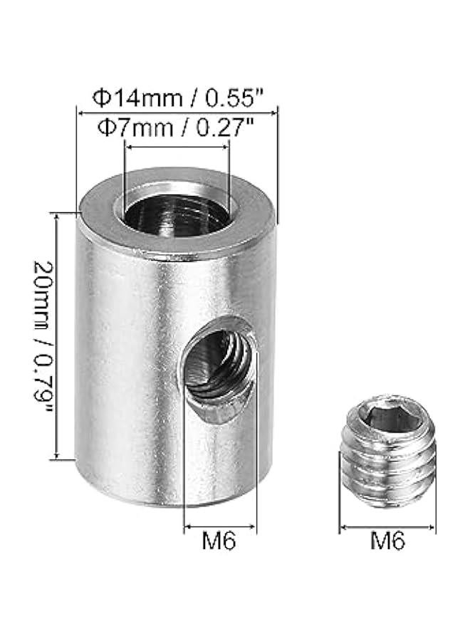Loquat Set of 4 7mm Hole Wire Rope Clips in 304 Stainless Steel - Image 3