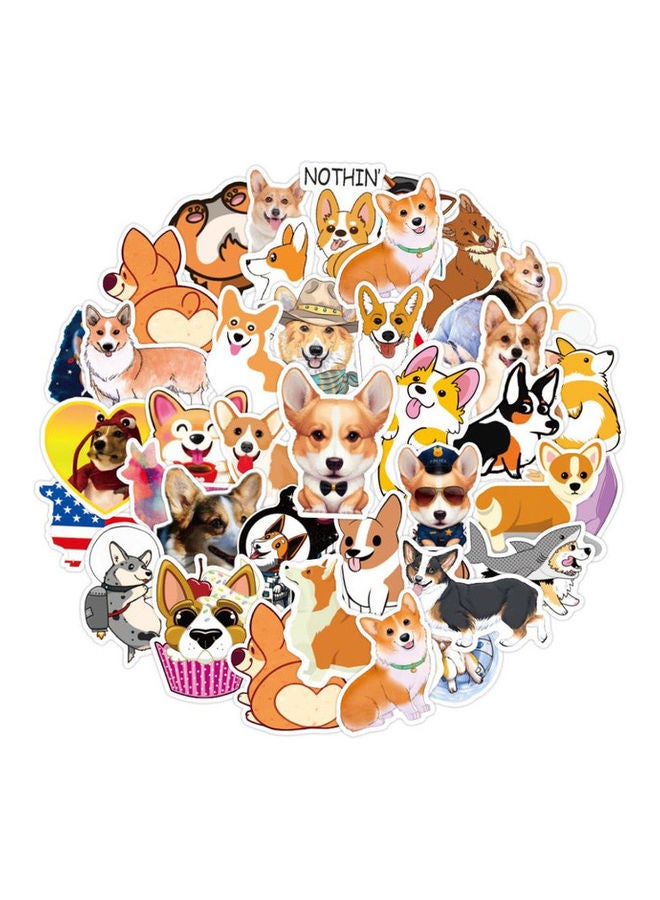 Loquat 50-Piece Cartoon Cute Dogs Waterproof Vinyl Stickers 5x7cm - Image 1