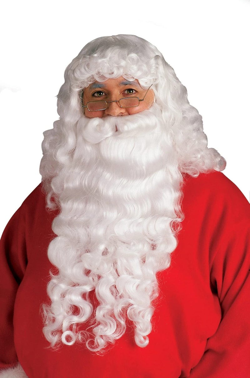 Rubies Rubie's Santa Beard and Wig Set, White, One Size - Image 1