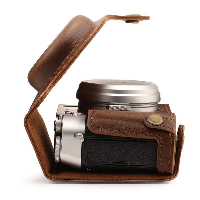 MegaGear MG1893 Ever Ready Genuine Leather Camera Case Compatible with Fujifilm X100V - Brown - Image 3