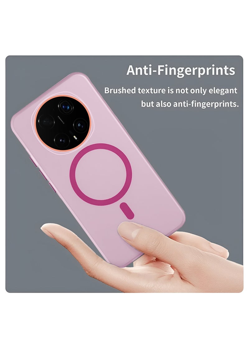 Wtech Honor Magic8 Pro 5G 2025 Hybrid Translucent Magsafe with Magnetic Charging Raised Camera Lips Elegant Look Case Cover (MCMPMN) - Baby Pink - Image 3