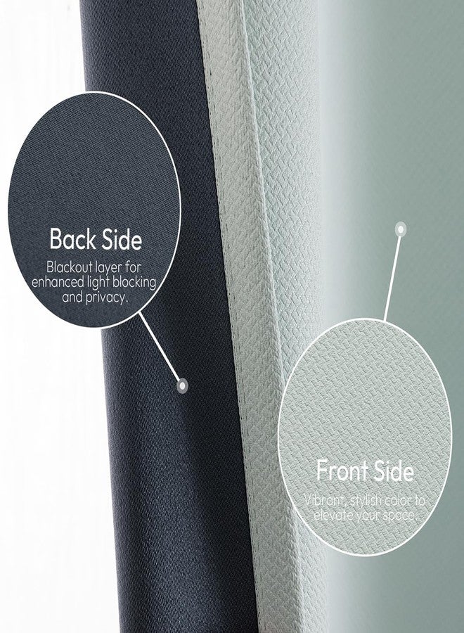 NANPIPER 100% Blackout Curtains for Bedroom 84 Inch Length 2 Panels Set, Solid Thermal Insulated Energy Saving Window Treatment Curtains Grommet Top Drapes, W42 x L84 Inches, Sprout Green - Image 5