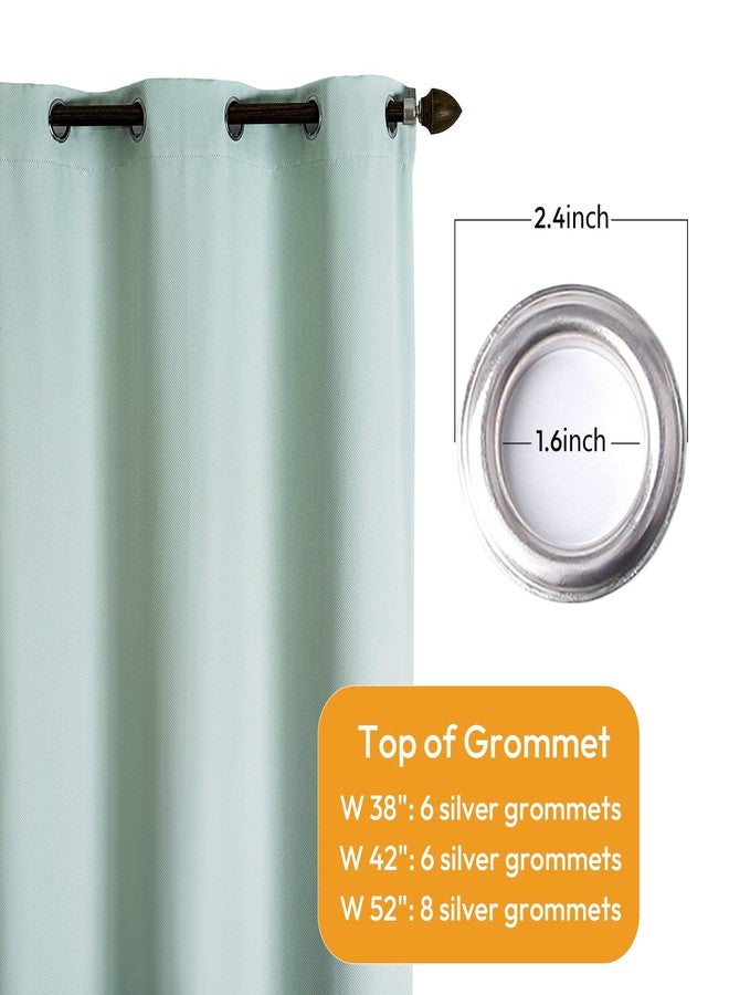 NANPIPER 100% Blackout Curtains for Bedroom 84 Inch Length 2 Panels Set, Solid Thermal Insulated Energy Saving Window Treatment Curtains Grommet Top Drapes, W42 x L84 Inches, Sprout Green - Image 3