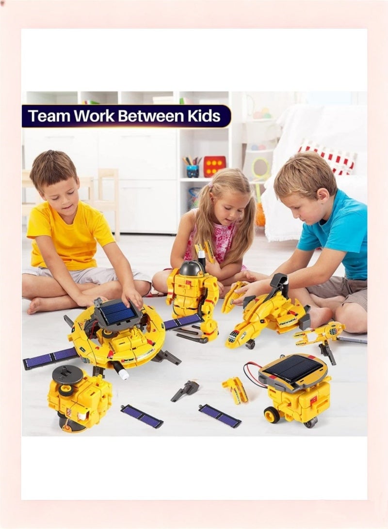 6-in-1 Solar Robot Kit for Kids Aged 6+, STEM Educational Science Toy, DIY Space Station Assembly Puzzle with Astronaut & Rover, Eco-Friendly Engineering Building Set for Boys Girls Birthday Gift - Image 4