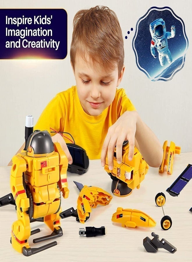 6-in-1 Solar Robot Kit for Kids Aged 6+, STEM Educational Science Toy, DIY Space Station Assembly Puzzle with Astronaut & Rover, Eco-Friendly Engineering Building Set for Boys Girls Birthday Gift - Image 5