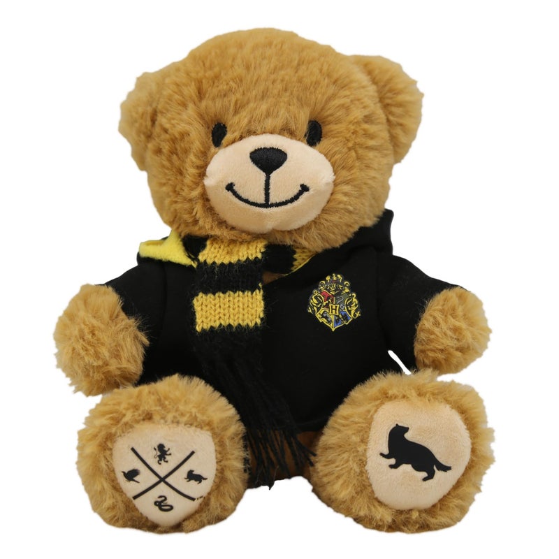Harry Potter Hufflepuff Bear Plush Toy Hogwarts Mini Teddy with Robe Scarf Soft Collectible Stuffed Animal with House Mascot Crest Wizarding World Gift for Kids Fans - Image 3