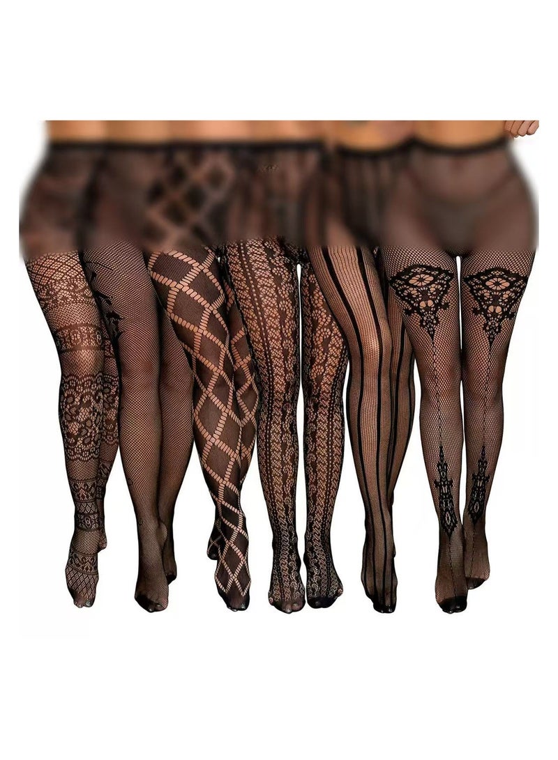 YANCI 6 قطع من الجوارب الداخلية الشبكية وضعت الأسود