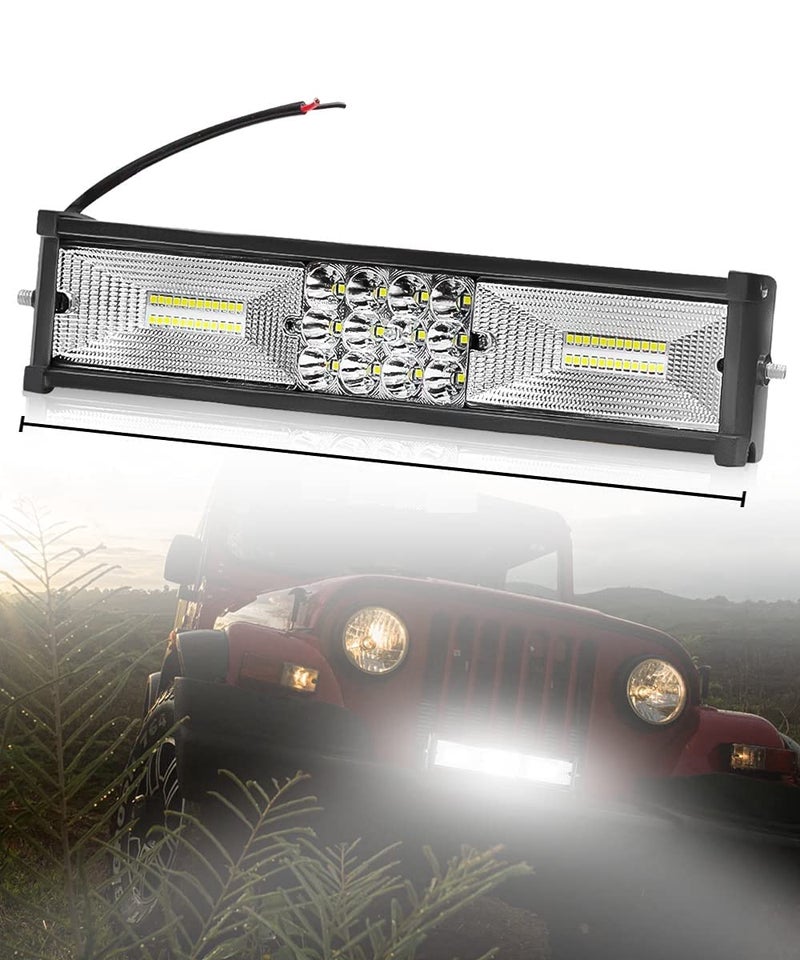 Spaiko 60 LED Mercury Bar Light LED Fog Light for Cars/Bike/Scooty) (11 Inch, White) - Image 1