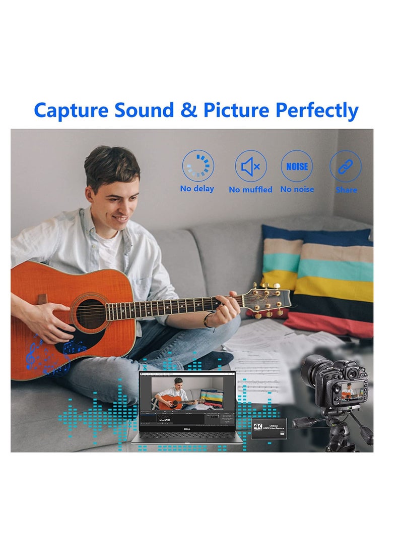 XICEN - Capture Card Nin tendo Switch, Video Capture Card, Game Capture Card 4K 1080P 60FPS, HDMI to USB 3.0 Capture Card for Streaming Work with PS 4/PC/OBS/Camera - Image 1