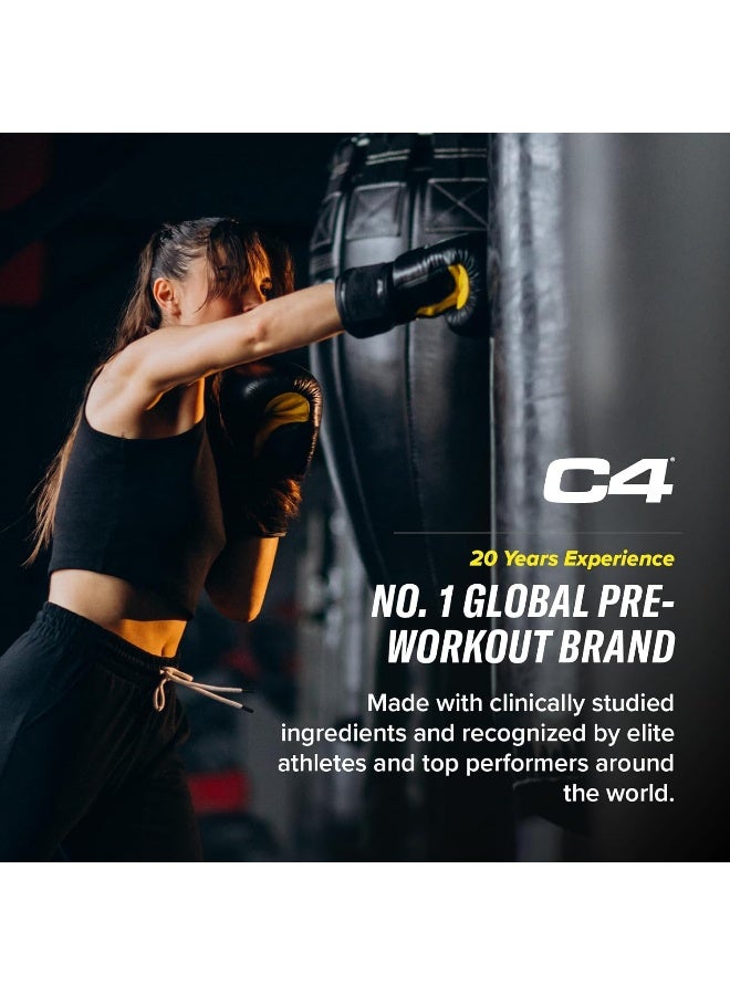 سيلوكور C4 أورجينال مسحوق بري-وورك آوت، مكمل شراب الطاقة للرجال والنساء مع الكرياتين، الكافيين، معزز أكسيد النيتريك، السيترولين وبيتا ألانين — نكهة البرتقال المنعش (Orange Burst) — 60 حصة (قد يختلف شكل العبوة) - Image 5