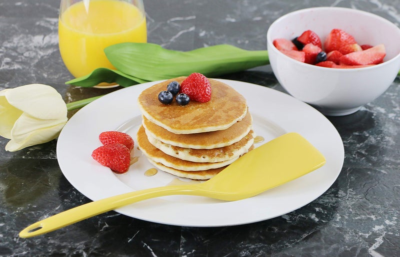 Reston Lloyd 100% Melamine Kitchen Utensil Set, Non Scratching Ladle, Spoon, Slotted Spoon & Spatula, Easy To Hold, Set of 4, Lemon - Image 5