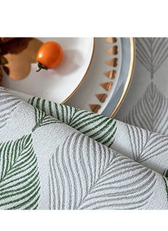 Y&D Cotton Linen Table Runner Spring Runners Farmhouse Green Leaves Macrame Coffee with Handmade Tassels for Restaurant Hotel Cafe Home Kitchen Dining Holiday Wedding Party  - Image 3