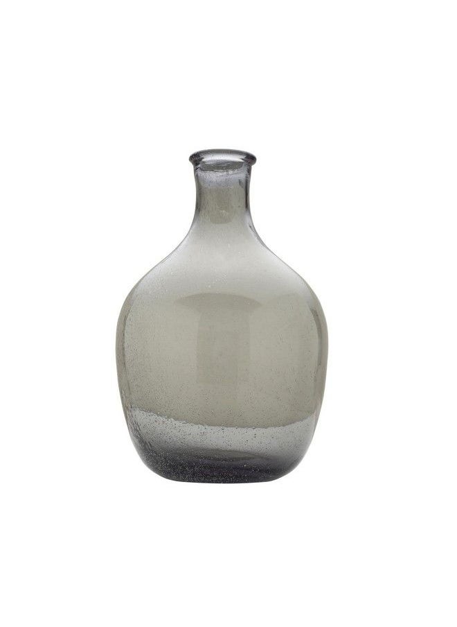 Elements Gray Bubble Glass Vase Use To Display Faux Or Dried Flowers 7.48X7.48X11.42 Inch  - Image 2