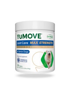 YuMOVE Hip & Joint Supplement for Dogs with Glucosamine, Chondroitin, Omega 3, Hyaluronic Acid, Green Lipped Mussel, & Fish Oil for Dogs - Max Strength - for Senior Dogs 120 Tablets