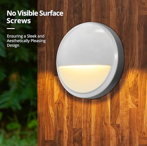 GKOLED Landscape Deck Light, Low Voltage 12V AC/DC Outdoor Patio Lighting, LED 2W Step Light, Die-Casting Aluminium with White Powder Appearance, 6 Pack - Image 3