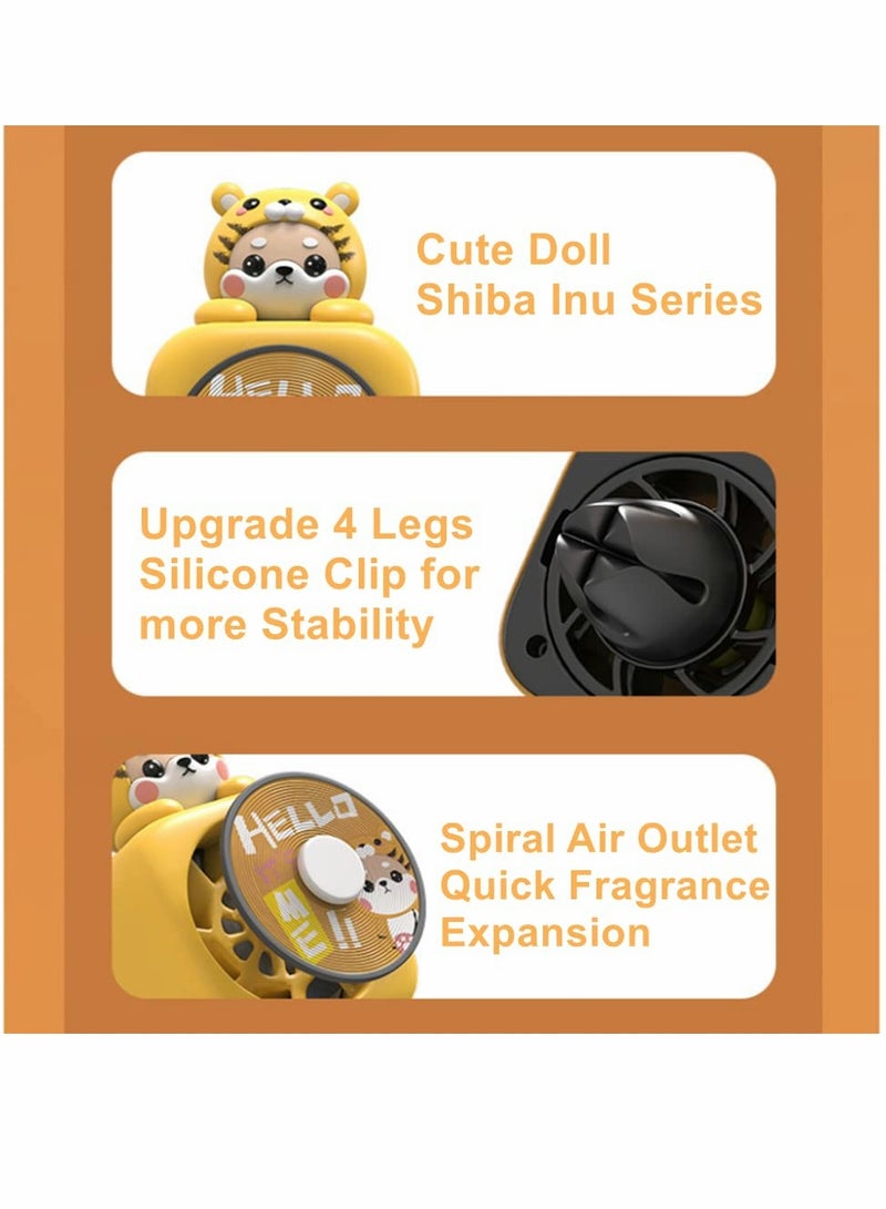 SYOSI Car Air Freshener, Cute Decor Vent Clip Interior Accessories, Cartoon Shiba Inu Car Interior Air Fresheners Scents Diffuser Vent Clips Perfume for Automotive Decoration - Image 3