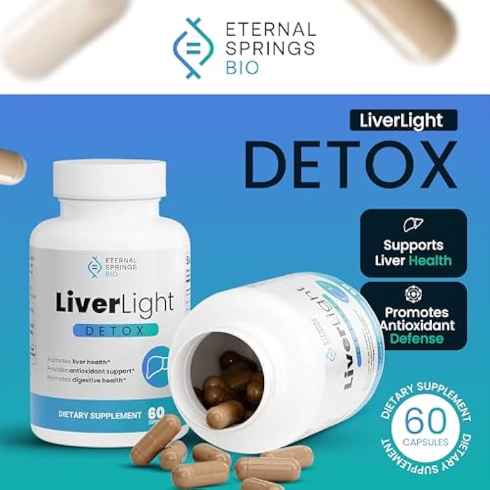 LiverLight Detox - Herbal Supplement, 60 Capsules - Turmeric, Milk Thistle, Plant-Based, Gluten-Free, Dairy-Free, Soy-Free, Nut-Free, Detoxify Support - Image 2