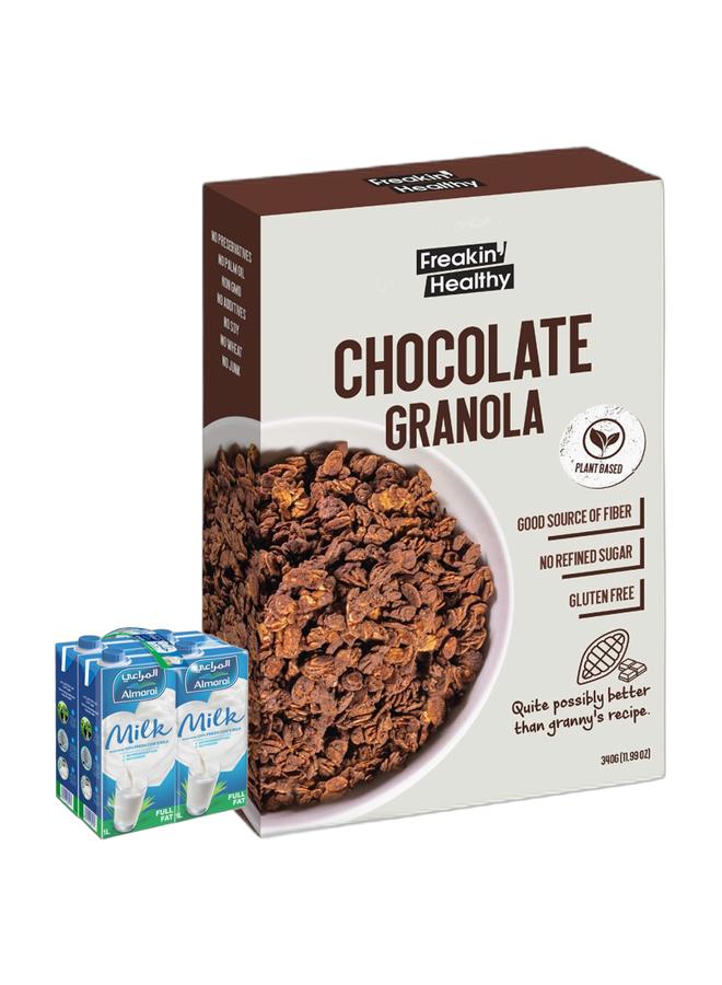 Almarai Long Life Milk Full Fat Plain 1Liters Pack of 4 - Image 1