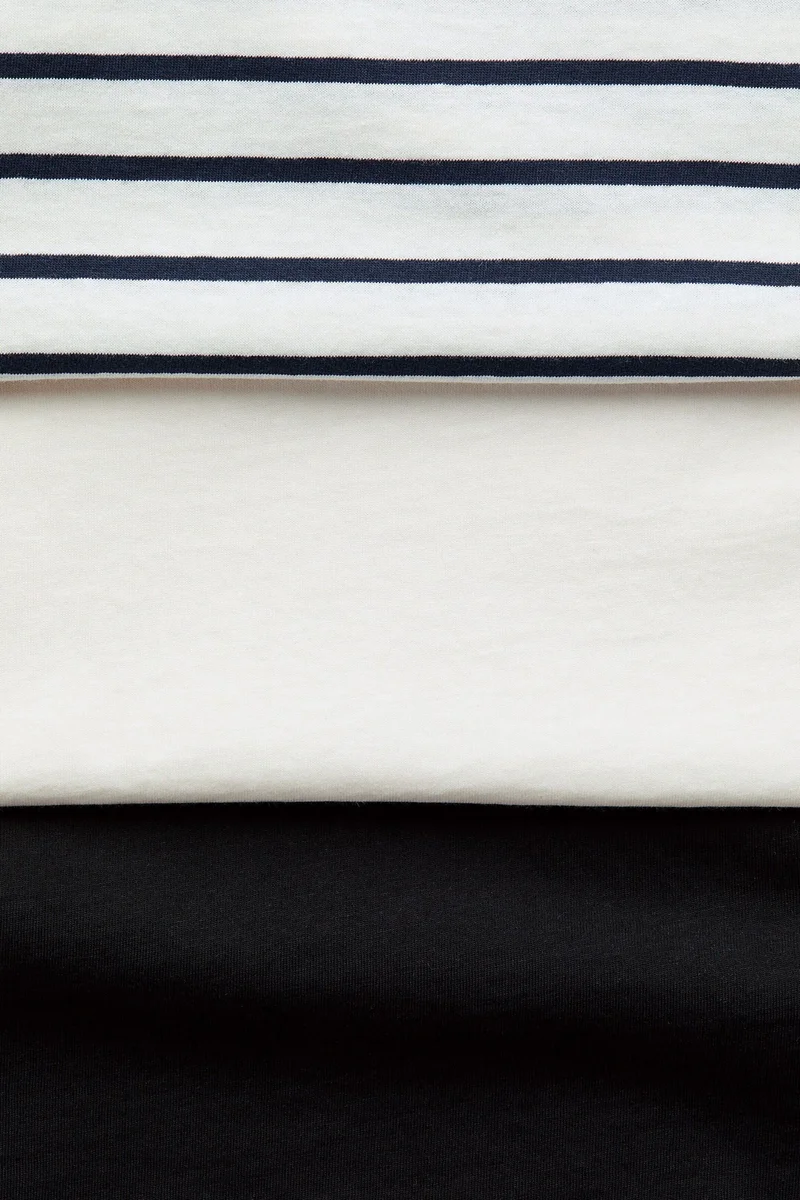 H&M 3-pack cotton tops