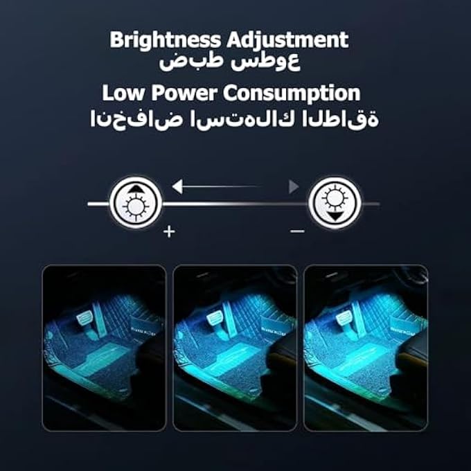 Gerui Car Interior Led8 ColorsSmart Interior Lights With App ControlUsb Powered Ambient Footwell LightsLed Lights For Automotive With DecorUniversal For Cars Atvs Rvs - Image 3