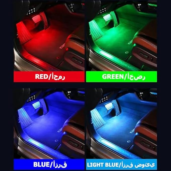 Gerui Car Interior Led8 ColorsSmart Interior Lights With App ControlUsb Powered Ambient Footwell LightsLed Lights For Automotive With DecorUniversal For Cars Atvs Rvs - Image 5