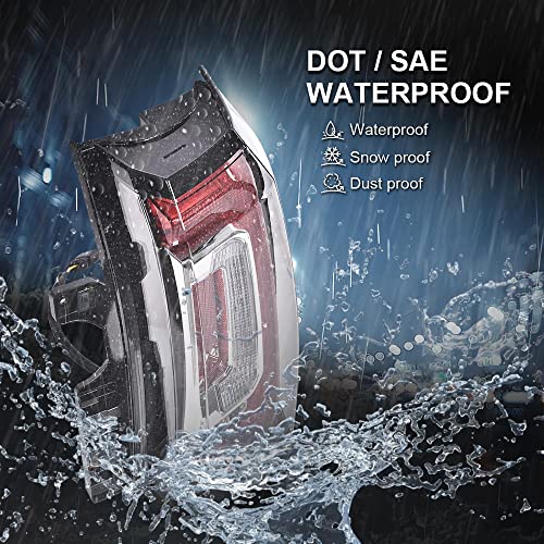 GPLUS مصباح خلفي LED G-PLUS متوافق مع GMC يوكون/يوكون XL 2019-2020/يتناسب مع GMC يوكون/يوكون XL (دينالي، SLE، SLT) 2015-2018، مصباح خلفي من الجهة اليمنى، ضوء الفرامل، تجميع المصابيح الخلفية - Image 5