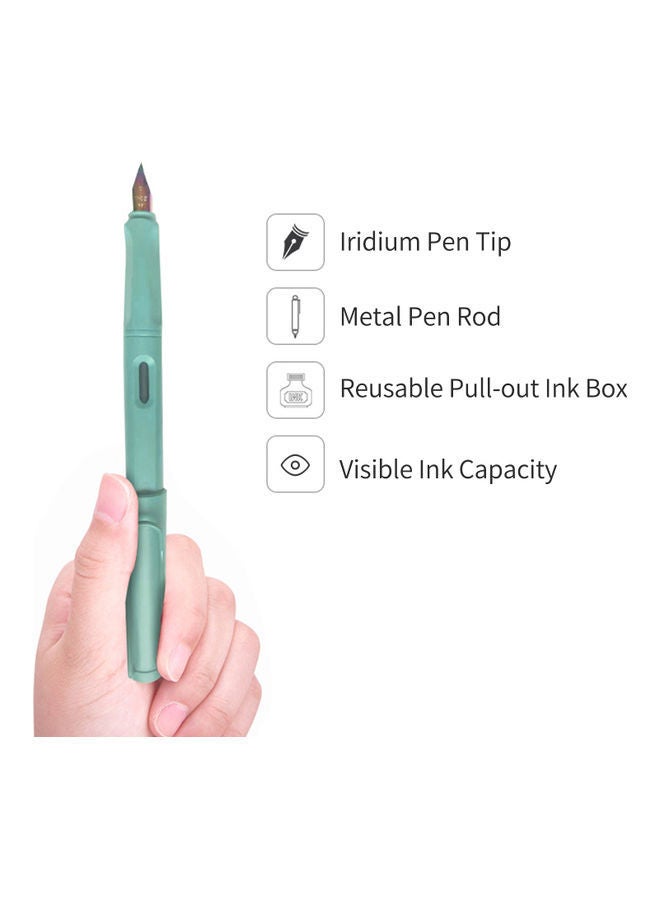 NIBEMINENT Fountain Pen with Ink Cartridge Purple - Image 3