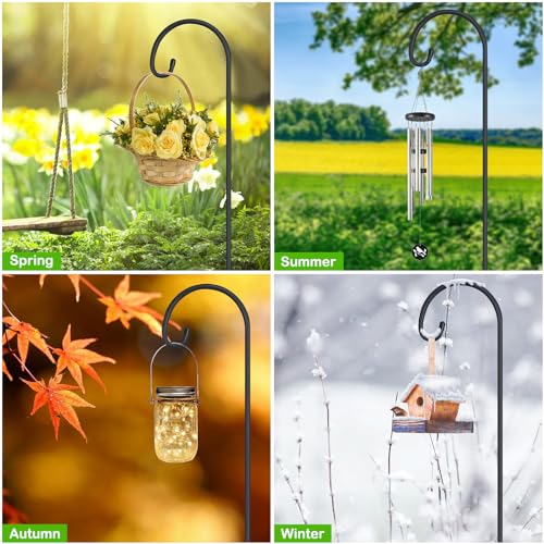 FEED GARDEN Adjustable 32 Inch Small Shepherd Hooks for Outdoor, Garden Hooks for Lanterns, Shepard Hooks for Hanging Plants, Bird Feeders, Solar Lights, Mason Jars, Weddings Decor,8 Pack - Image 4