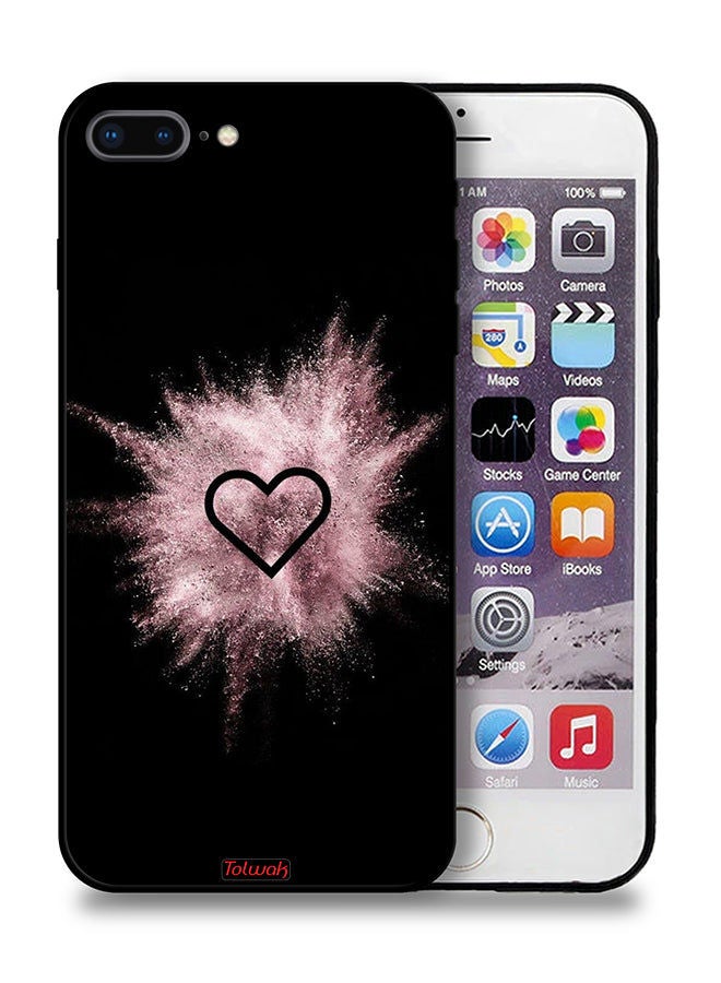 Tolwak جراب حماية لهاتف Apple iPhone 8 Plus على شكل قلب لامع - Image 1