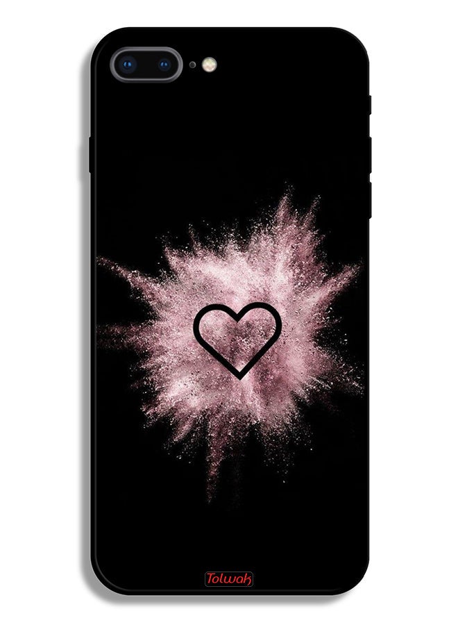 Tolwak جراب حماية لهاتف Apple iPhone 8 Plus على شكل قلب لامع - Image 2