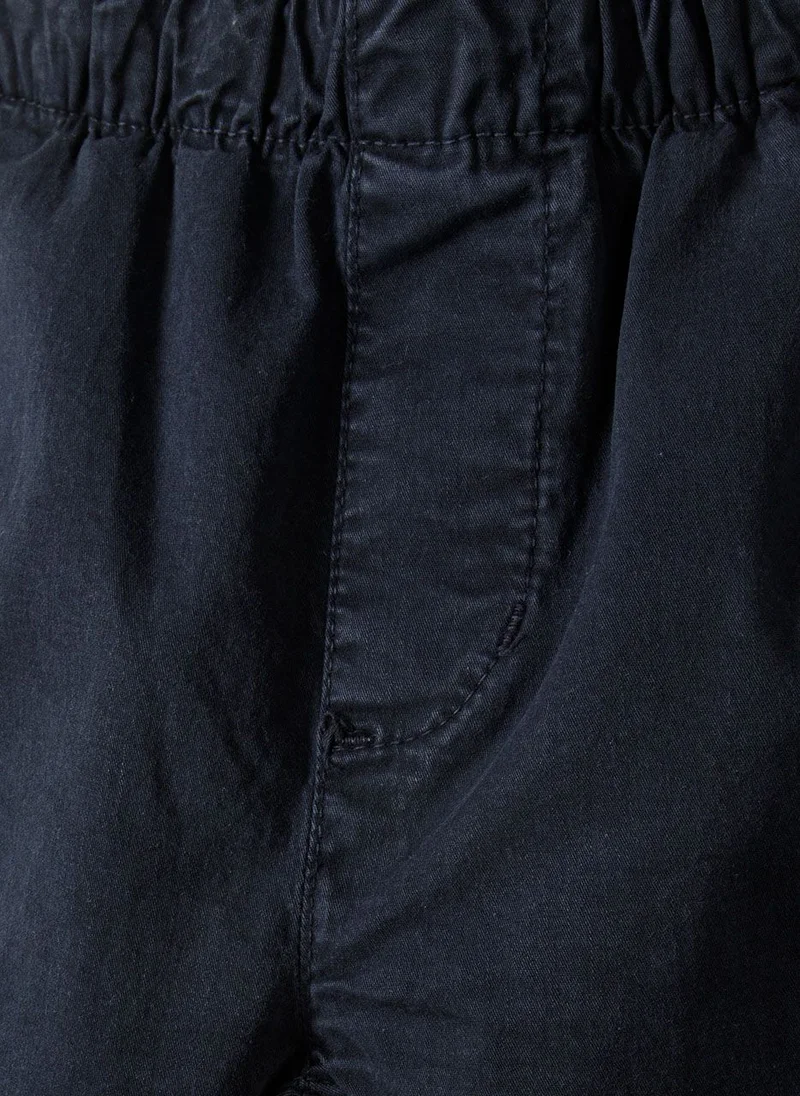 MINOTI Teen Cargo Trousers with Elastic Waist and Cuffed Ankles