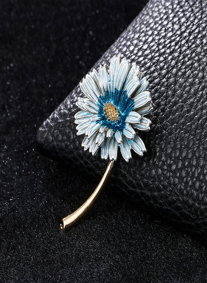 Anmpab Enamel Brooches for Women with Stamen Floral Brooch Pins for Crafts Brooch Bouquets for Wedding Jewelry Gifts for Woman Nurse and Graduate Students (Blue) - Image 5
