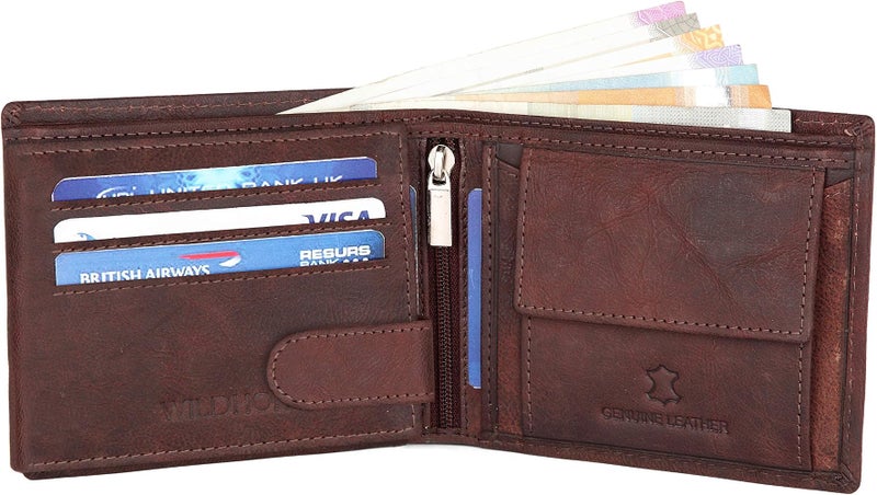 WILDHORN Wildhorn India Brown Leather Men's Wallet (WH1173) - Image 4