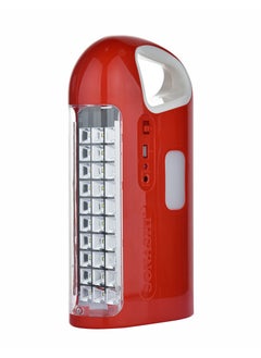 SONASHI Rechargeable Emergency Lantern And LED Torch Combo with Solar Charge and Power Bank Function  Working Time  40 Hours (Bright Mode) with Overheat Protection  Best for Camping and Indoors SEL-3366 Red  - Image 2