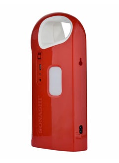 SONASHI Rechargeable Emergency Lantern And LED Torch Combo with Solar Charge and Power Bank Function  Working Time  40 Hours (Bright Mode) with Overheat Protection  Best for Camping and Indoors SEL-3366 Red  - Image 5