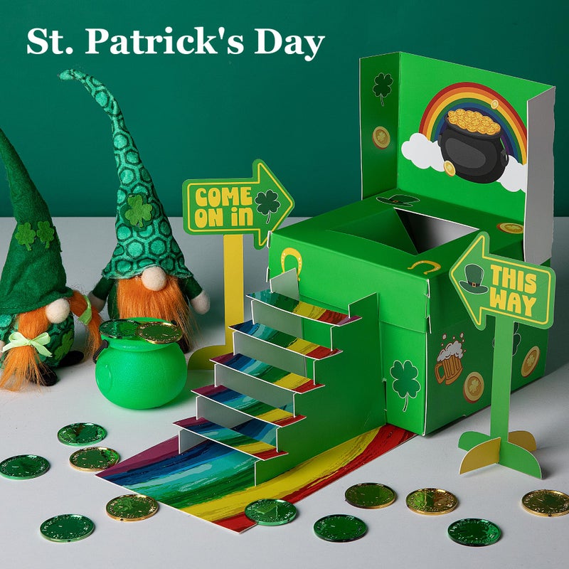RunNico St. Patrick's Day Leprechaun Trap Kit - St. Patrick's Days DIY Craft Kit - Saint Patricks Day Party Supplies to Catch a Leprechaun for Saint. Partrick Day Home Party Festival Decor(Rainbow) - Image 4